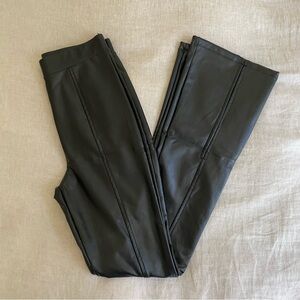 Wild Fable Black Faux Leather Split Hem Pants